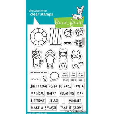 Lawn Fawn Clear Stamps - Pool Party